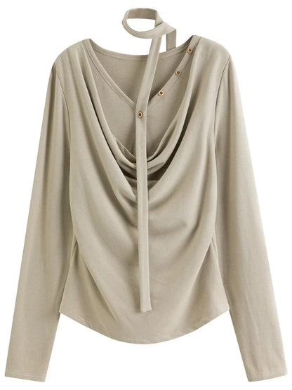 Flattering Mock Two-Piece Layered T-Shirt - Plus Size LORAN STORE
