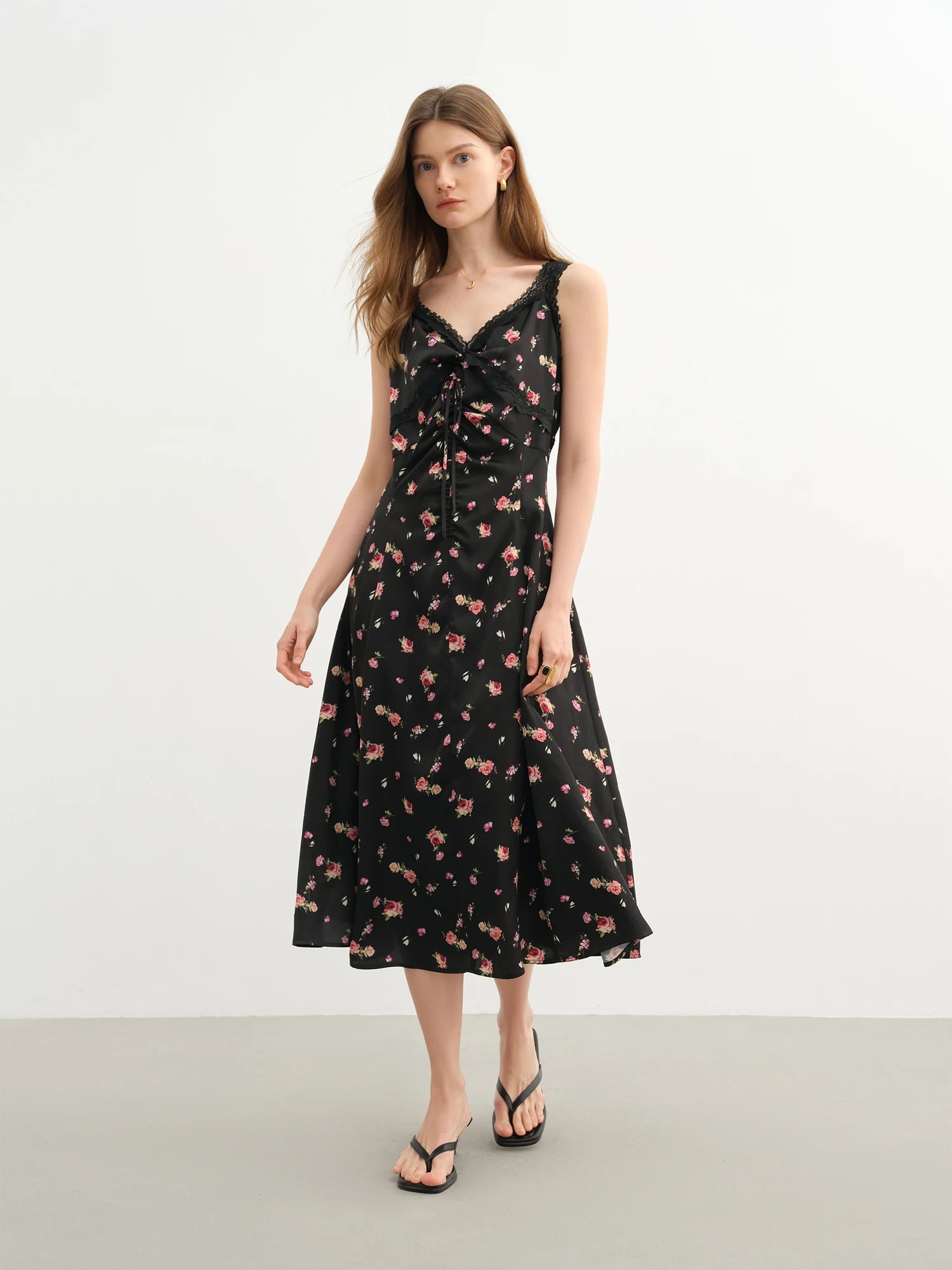 Plus-Size Lace Strapless Dress Slimming Summer Long Dress Loran