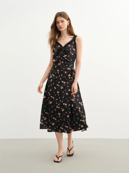 Plus-Size Lace Strapless Dress Slimming Summer Long Dress Loran
