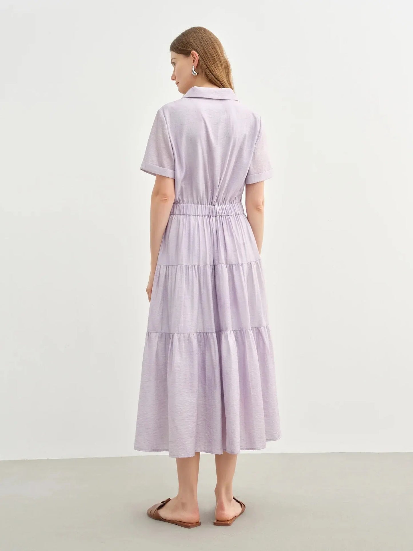 Elegant Women's Long Shirt Dress - Loran