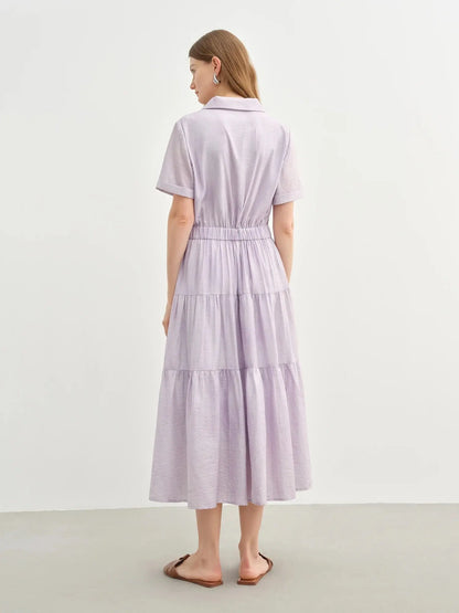 Elegant Women's Long Shirt Dress - Loran