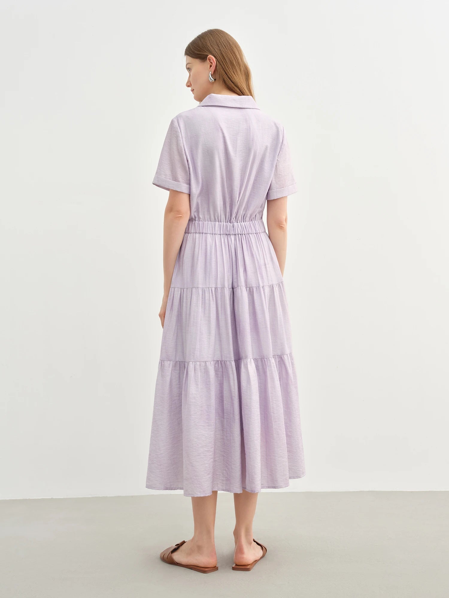 Elegant Women’s Lyocell Shirt Dress Romantic Summer Chic Loran