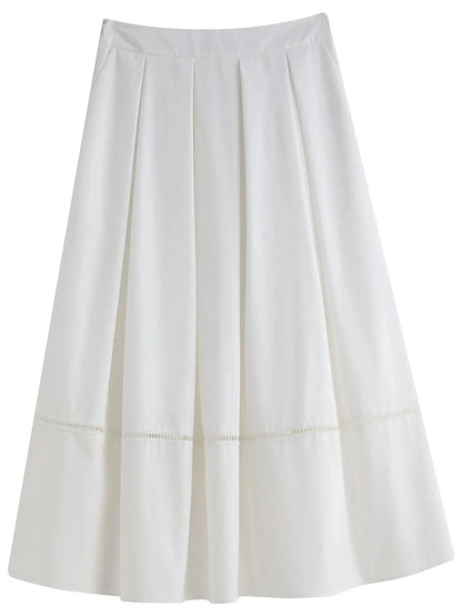 Retro Art Print Plus Size High-Waist Long Skirt - Loran