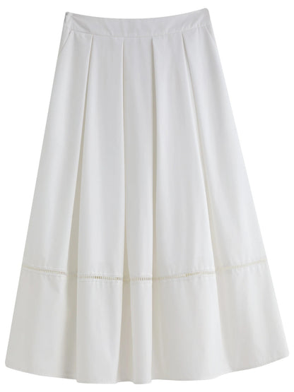 Plus Size Artistic Retro High Waist Slimming Long Skirt Loran