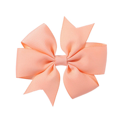 Solid Color Grosgrain Ribbon Hair Bow Clips for Girls