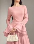 Women's Ruffle Sleeve A-Line Mini Dress