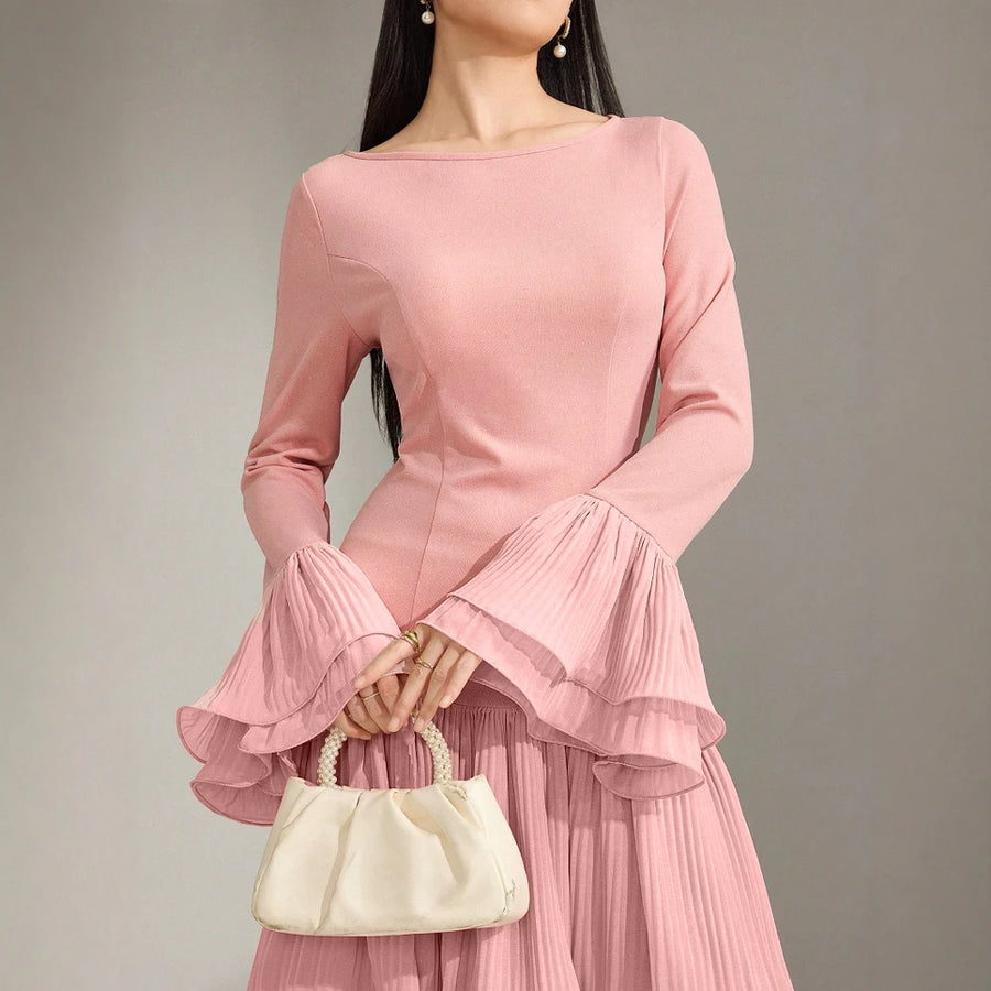 Women's Ruffle Sleeve A-Line Mini Dress