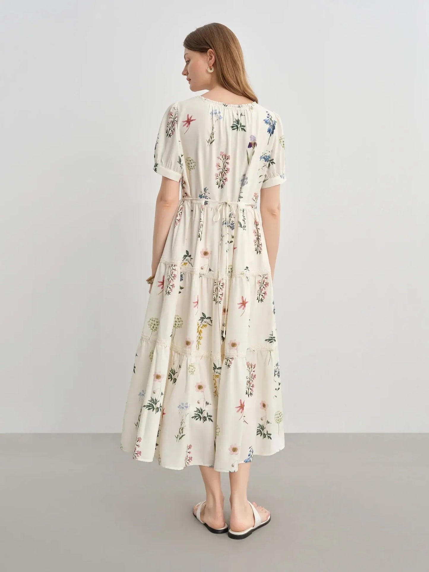 Plus-Size Summer Floral Midi Dress LORAN STORE