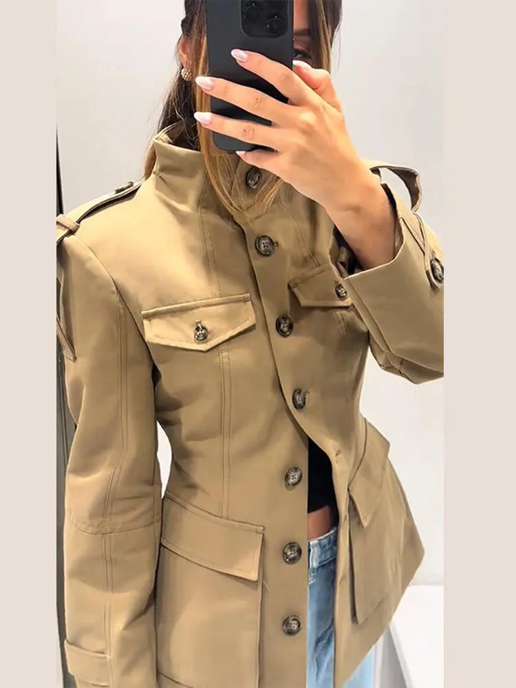 Women's Autumn Stand-Collar Jacket