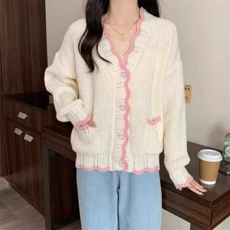 Autumn V-Neck Knitted Jumper - Loran