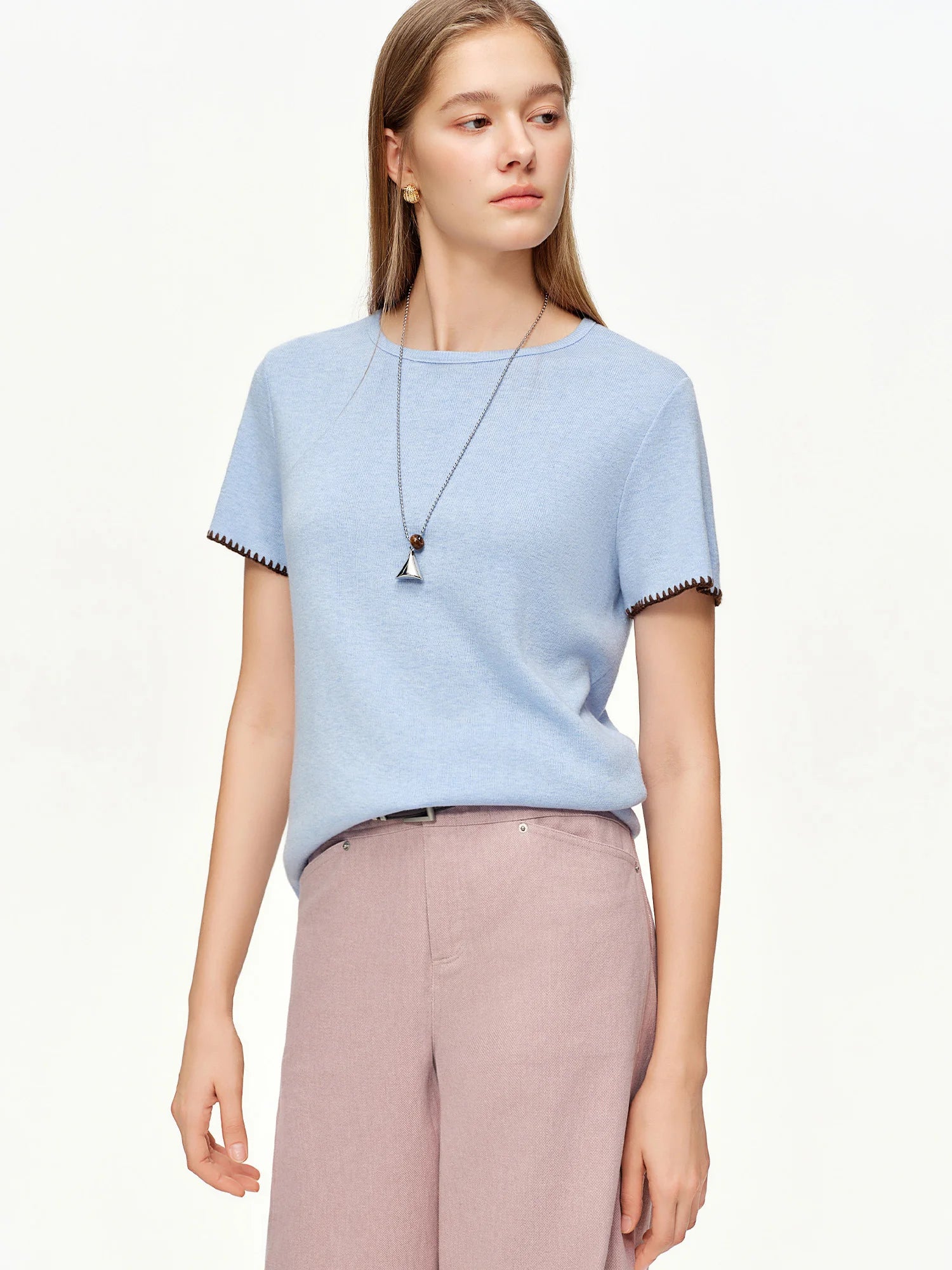 Women's Color-Block Knit 2-Piece Set Spring Fashion