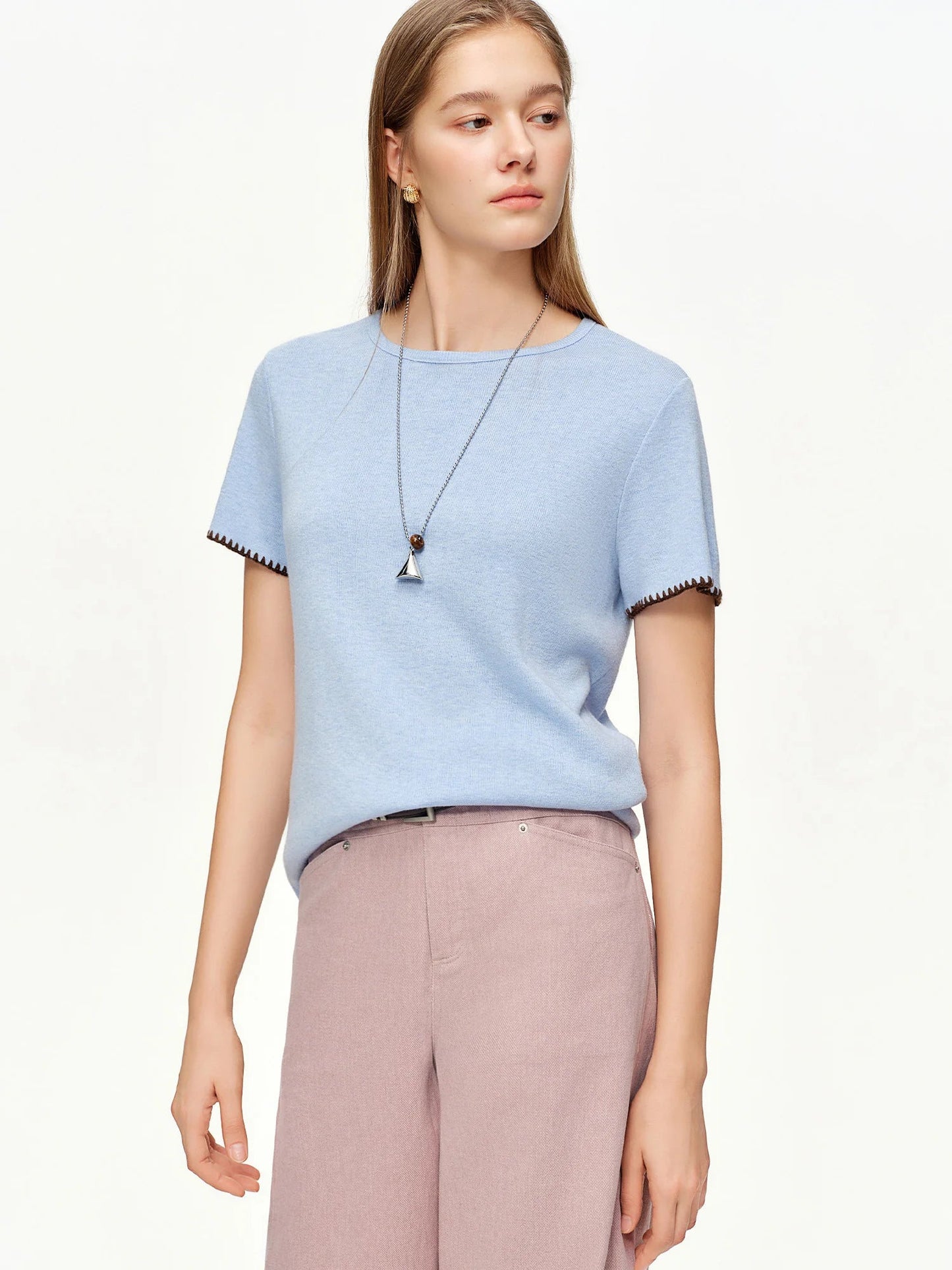 Women's Color-Block Knit 2-Piece Set Spring Fashion Loran