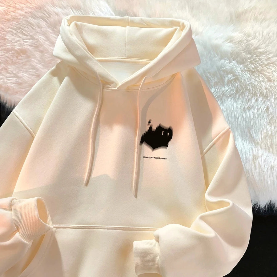 High-Street Style Printed Autumn Hoodie