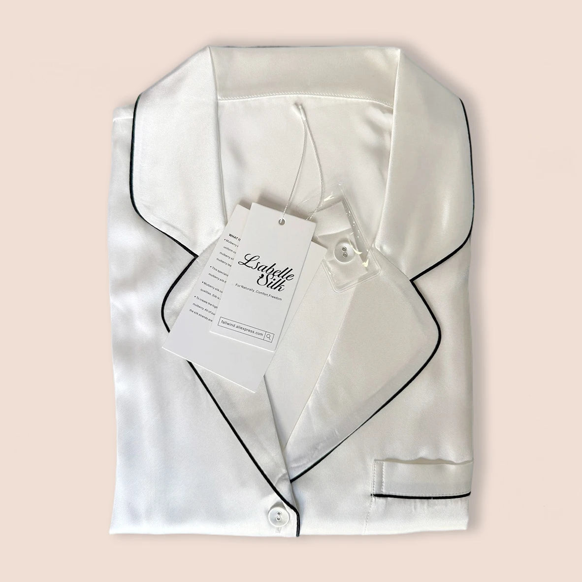 Real Mulberry Silk Pajama Set: Short Sleeve & Shorts Loran