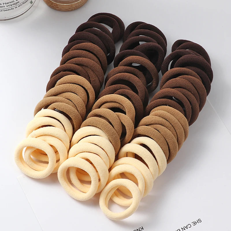 50 Pack Everyday Gentle Hair Ties Smooth Styling