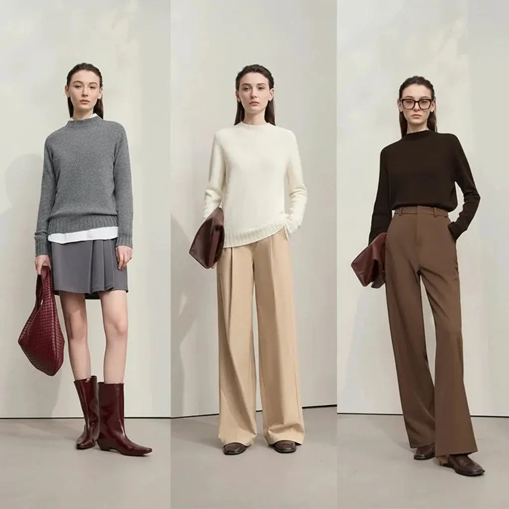 Solid Color Long Sleeve Knit Top - Loran
