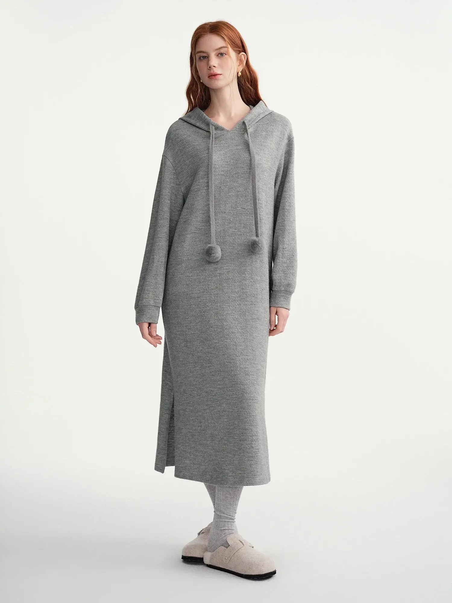 Women's Hooded Knit Sweater Dress - Loran