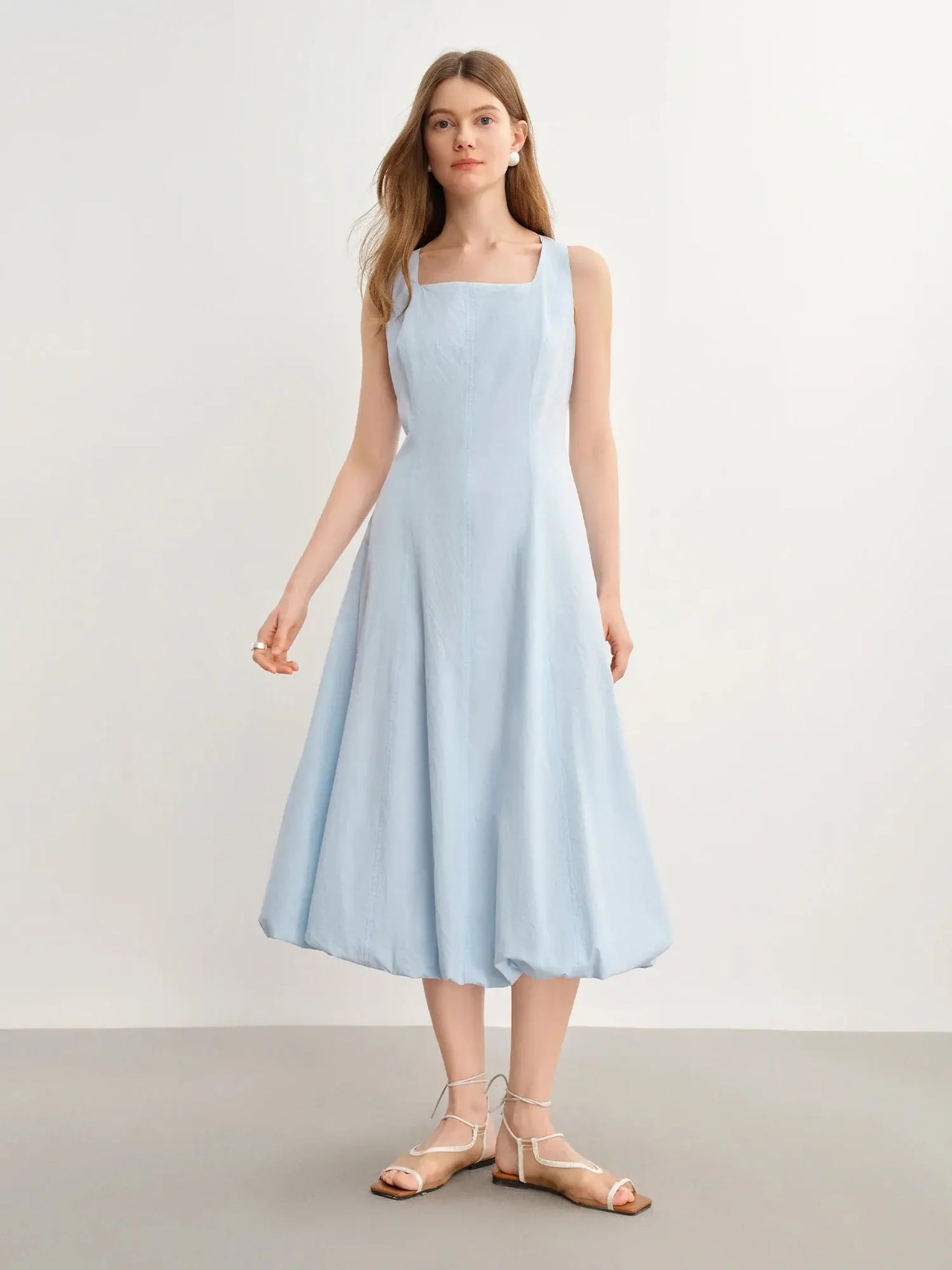 New French Style Plus Size Strappy Dress - Loran
