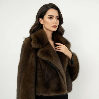 Women's Vintage Faux Fur Jacket - Loran