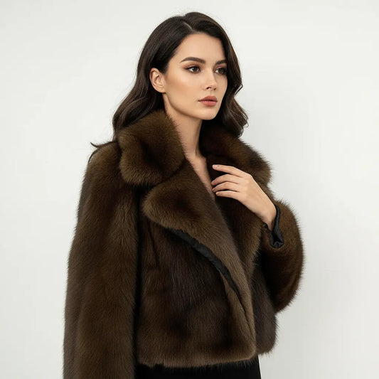 Women's Vintage Faux Fur Jacket - Loran