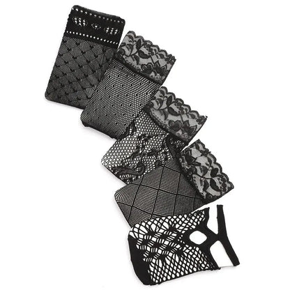 5 Pairs Vintage Lace & Mesh Ankle Socks for Women