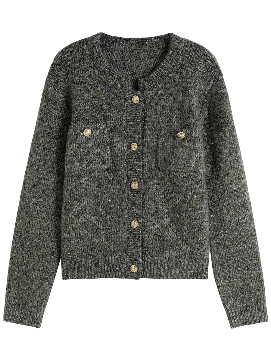 Chic Winter Knitted Cardigan Sweater Jacket for Women