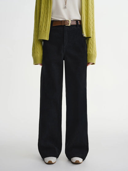 Plus-Size Deconstructivist Workwear Jeans Winter Wide-Leg Loran