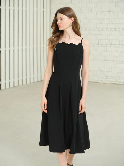 Origami Collar Maxi Dress Convertible 2-in-1 Silhouette Loran