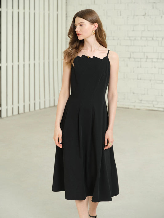Origami Collar Maxi Dress Convertible 2-in-1 Silhouette Loran