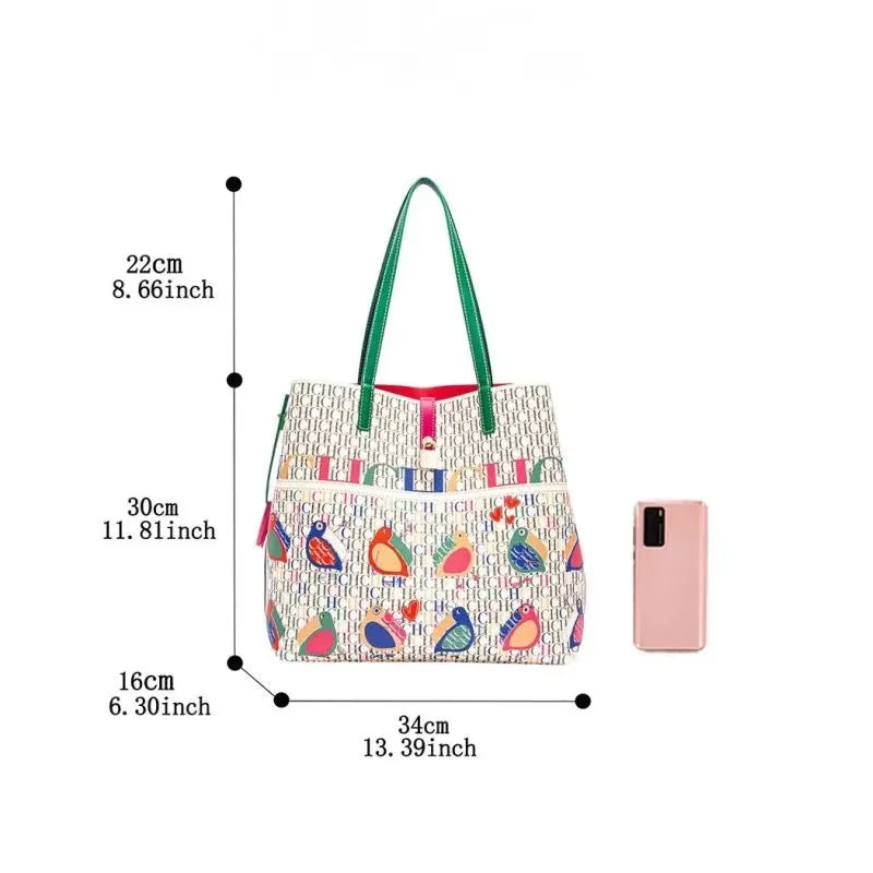 CH Floral Shoulder Bag Classic Large Fashion Tote