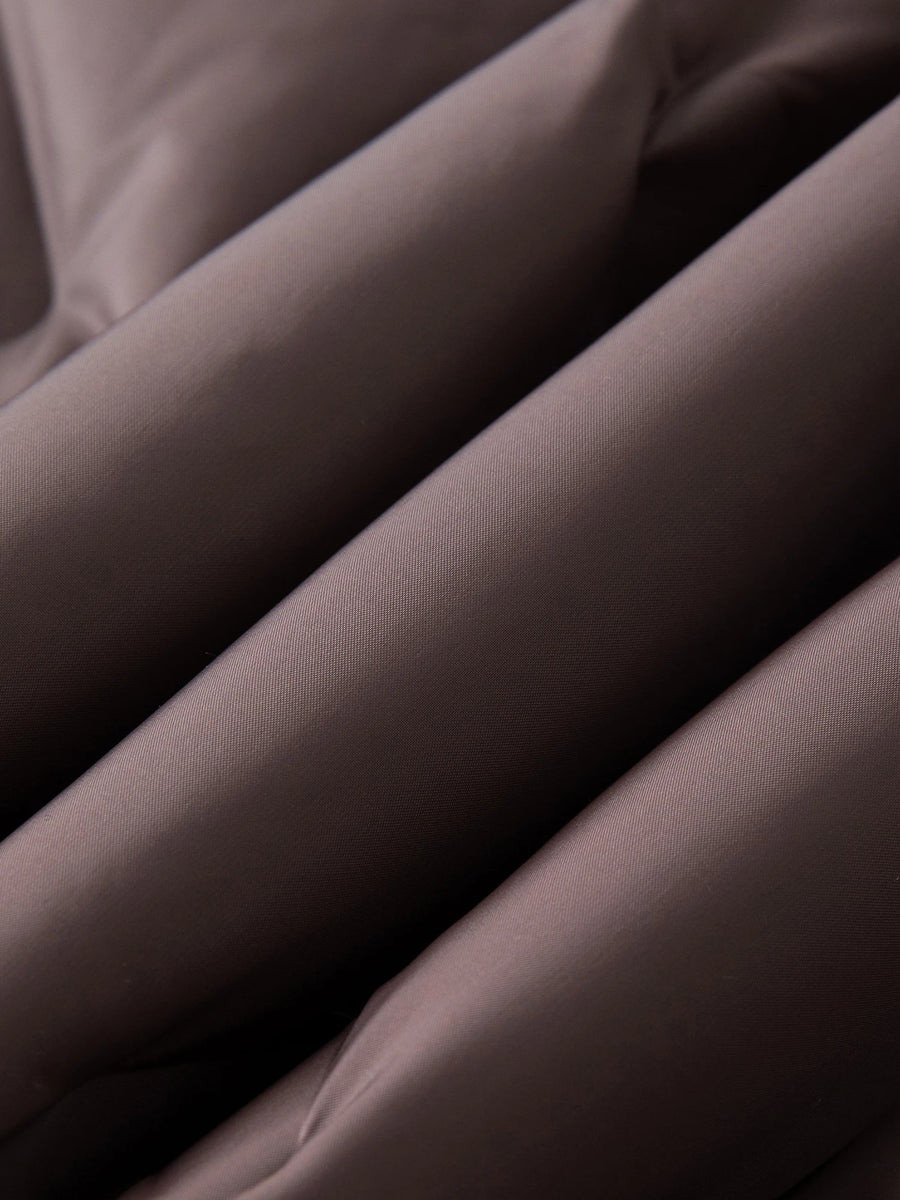 Plus-Size Pleated Hooded Down Jacket