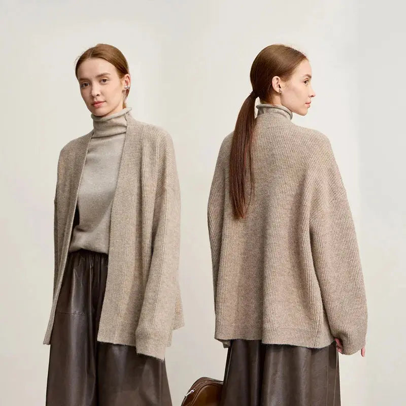 Cozy V-Neck Knit Cardigan for Women - Loran