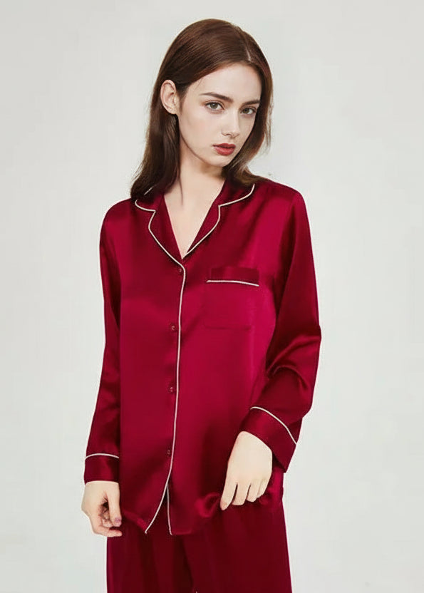 Women’s Mulberry Silk Pajama Set Long Sleeve Summer Loran