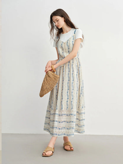 Textured Bead Sundress Fluid Tassel Resort Wear Loran