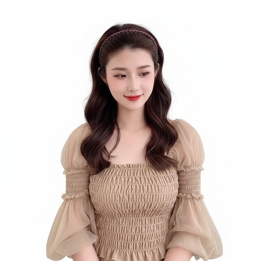 Women's Solid Wave Non-Slip Headbands Summer Hair Bands
