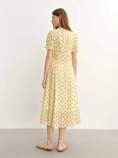 Plus Size Floral French Lace Patchwork Dress - Loran