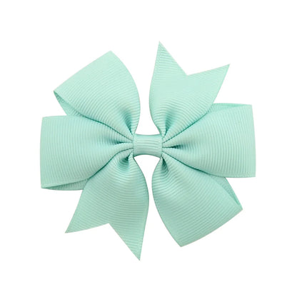 Solid Color Grosgrain Ribbon Hair Bow Clips for Girls