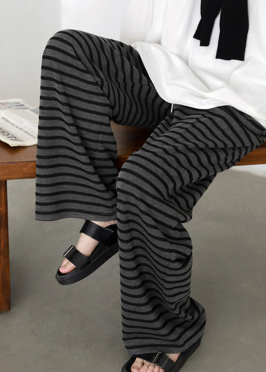 CHIC VEN Women Trousers Loose Casual Striped Wide Leg Pants Hanging Straight Casual Trousers Spring Autumn Women 2025 Loran