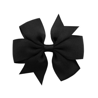 Solid Color Grosgrain Ribbon Hair Bow Clips for Girls