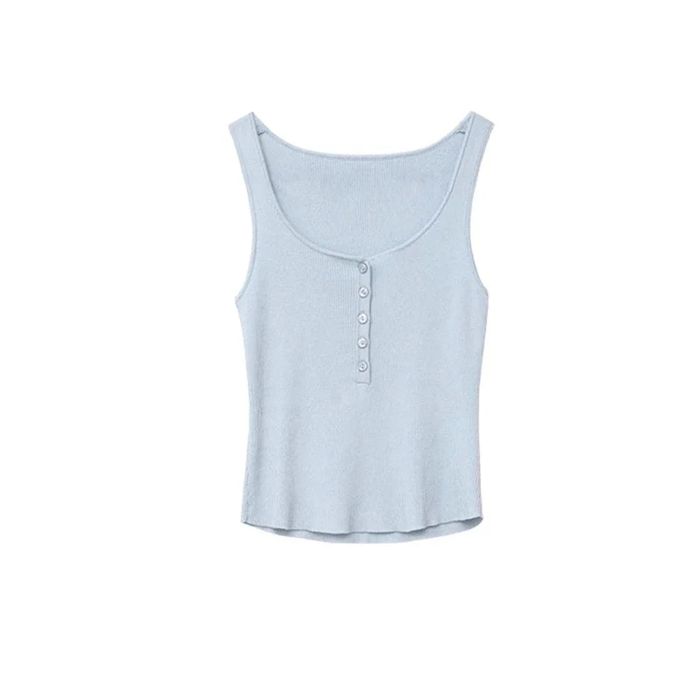Blue Lyocell Sunscreen Cardigan & Tank Top Set Loran