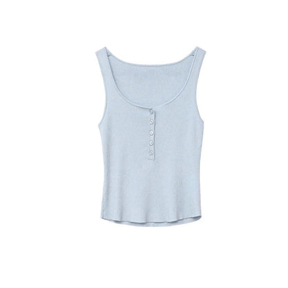 Blue Lyocell Sunscreen Cardigan & Tank Top Set Loran