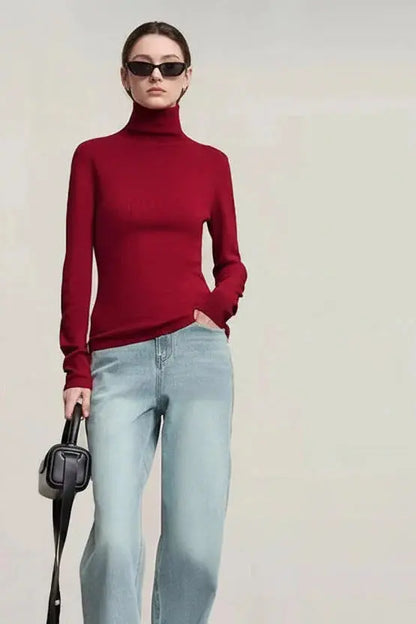 Women’s Slim Knitted Pullover | Minimalist Autumn Sweater LORAN STORE