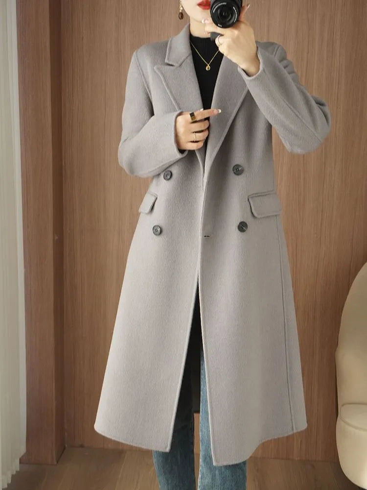 Women's Coat Pure Wool Double-Sided