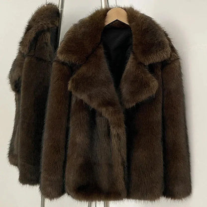 Fluffy Faux Fur Winter Coat - Loran