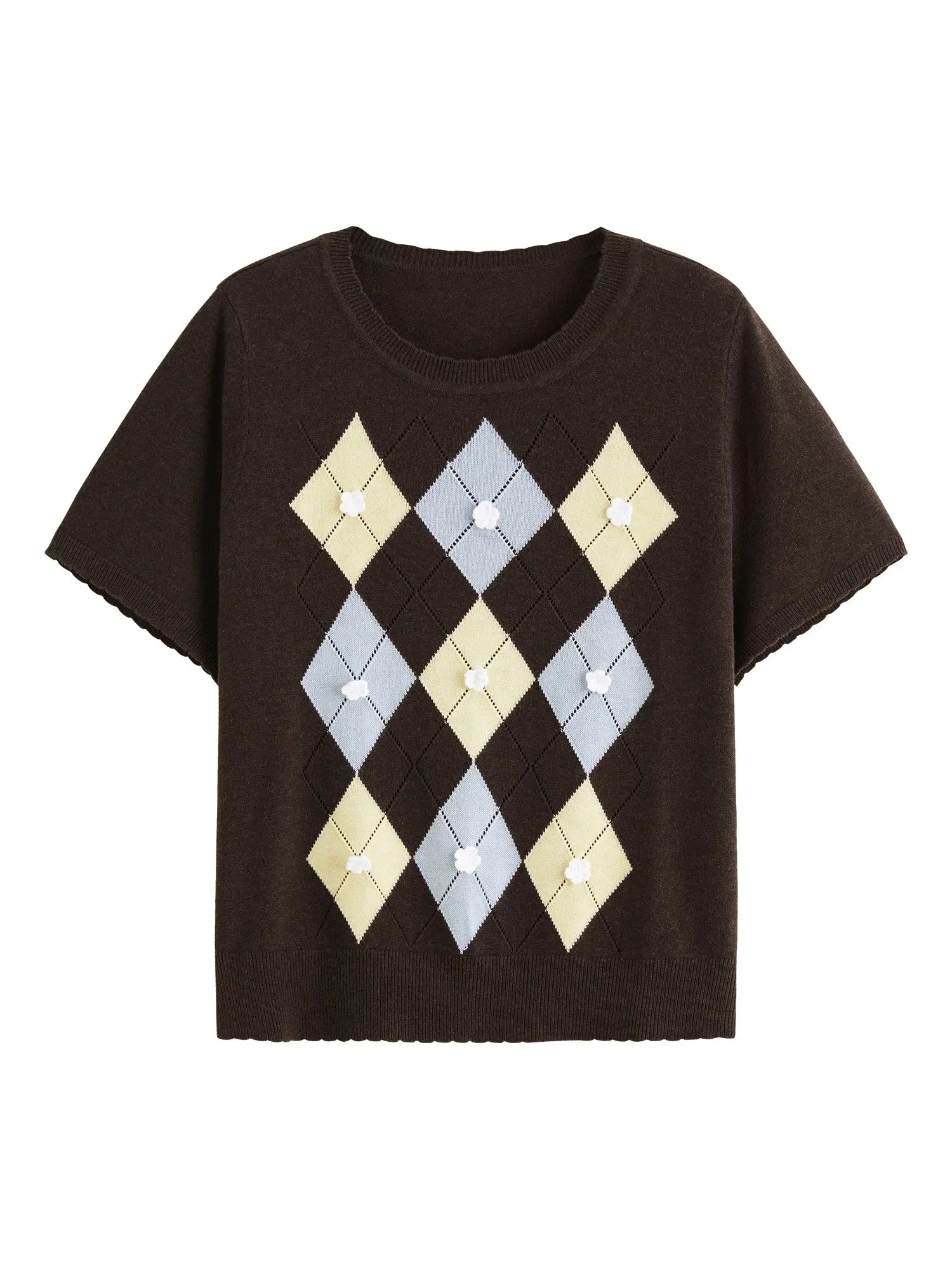 Women’s Textured Embroidery Knit Top LORAN STORE