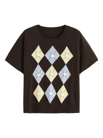 Women’s Textured Embroidery Knit Top LORAN STORE