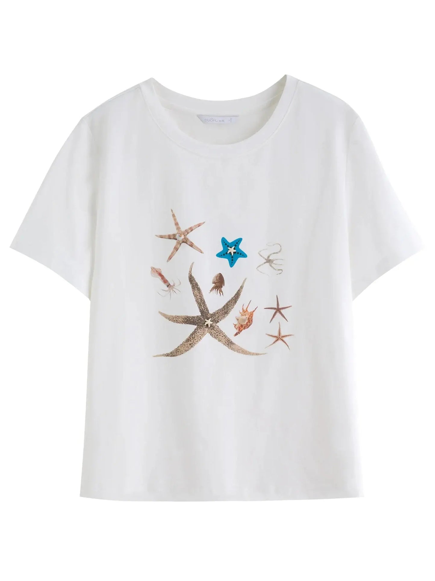Women's Nautical Print Shell Tee Slim Fit LORAN STORE