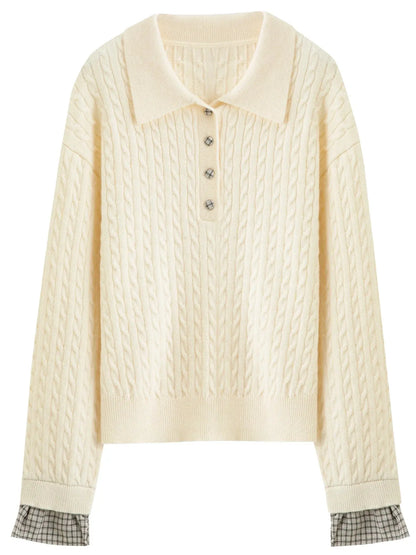 Twist Knit Cable Stitch Sweater - Loran