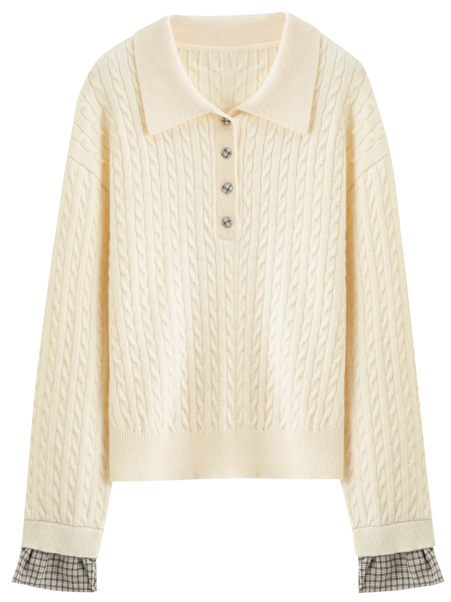 Twist Knit Cable Stitch Sweater