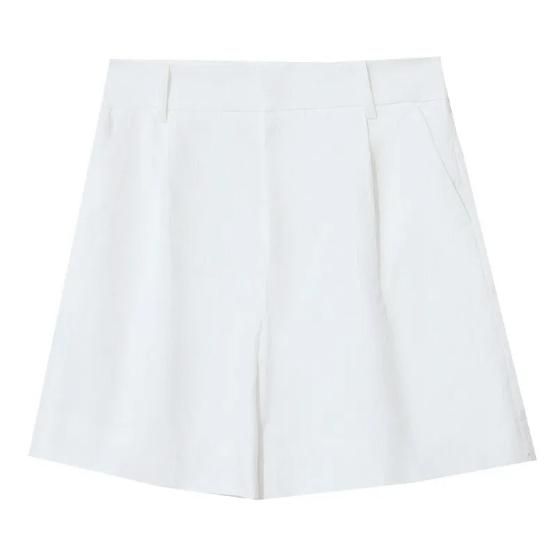 Women’s Cotton Wide-Leg Shorts Casual Jacquard Loran